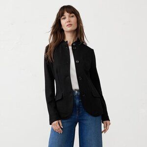 Banana Republic Factory Navy Blue XS Knit Pique Blazer